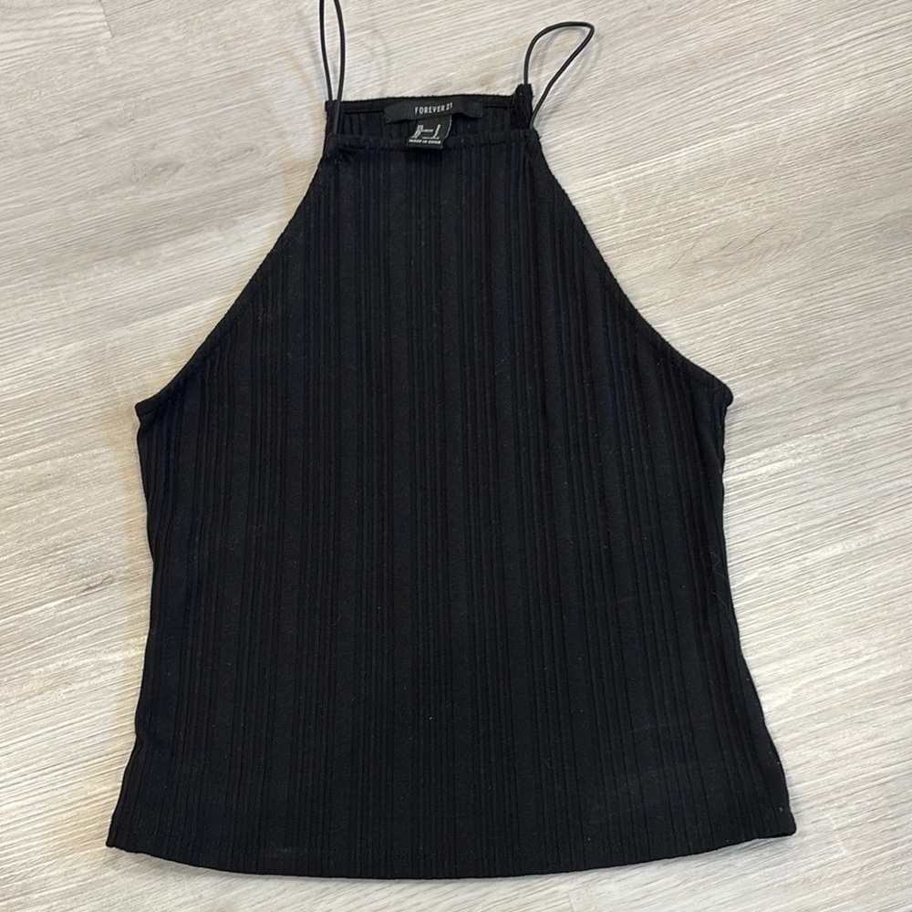 Black Halter Top